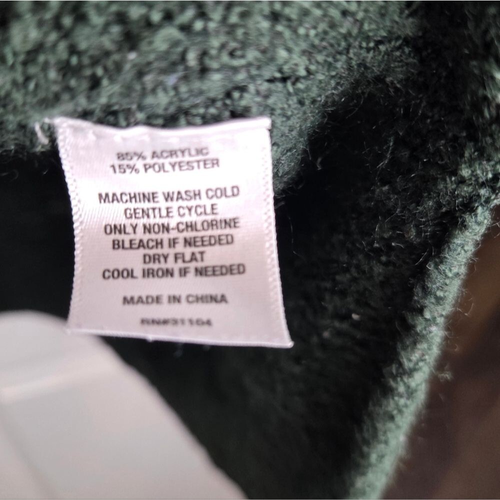 Wonderly Oversized Chunky Hunter Green Fuzzy Sweater - Picture 5 of 8